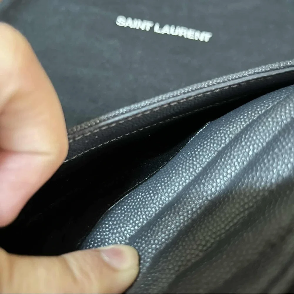 YSL Mini Lou Crossbody Bag with Chevron Quilting - Picture 7 of 13